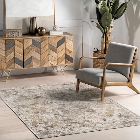 Nuloom Zenni Vintage Floral Indoor/Outdoor Machine Washable Area Rug 3ft x 5ft ECAT10A-305